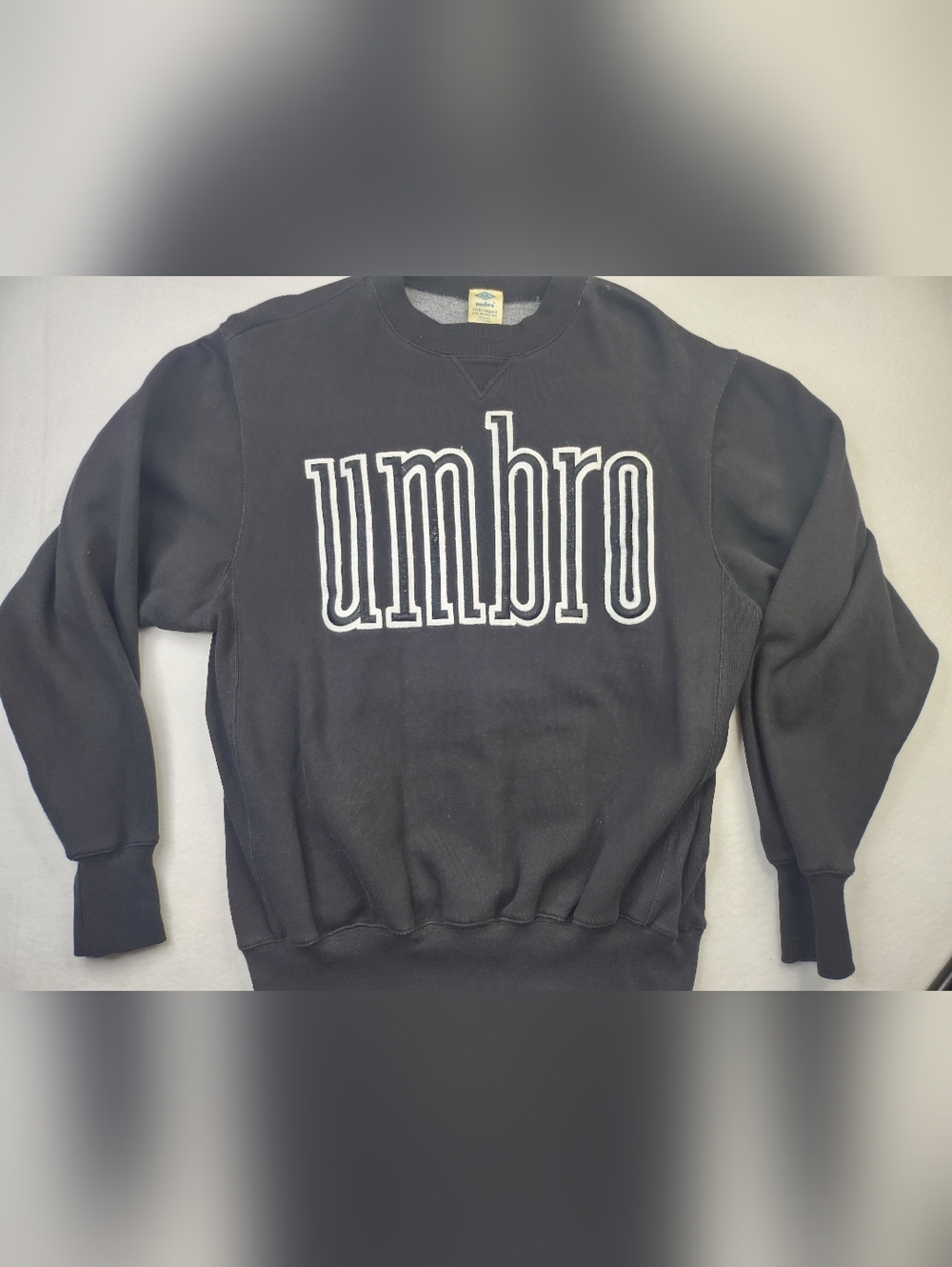 Vintage 90s Umbro Black Logo Crewneck Sweatshirt